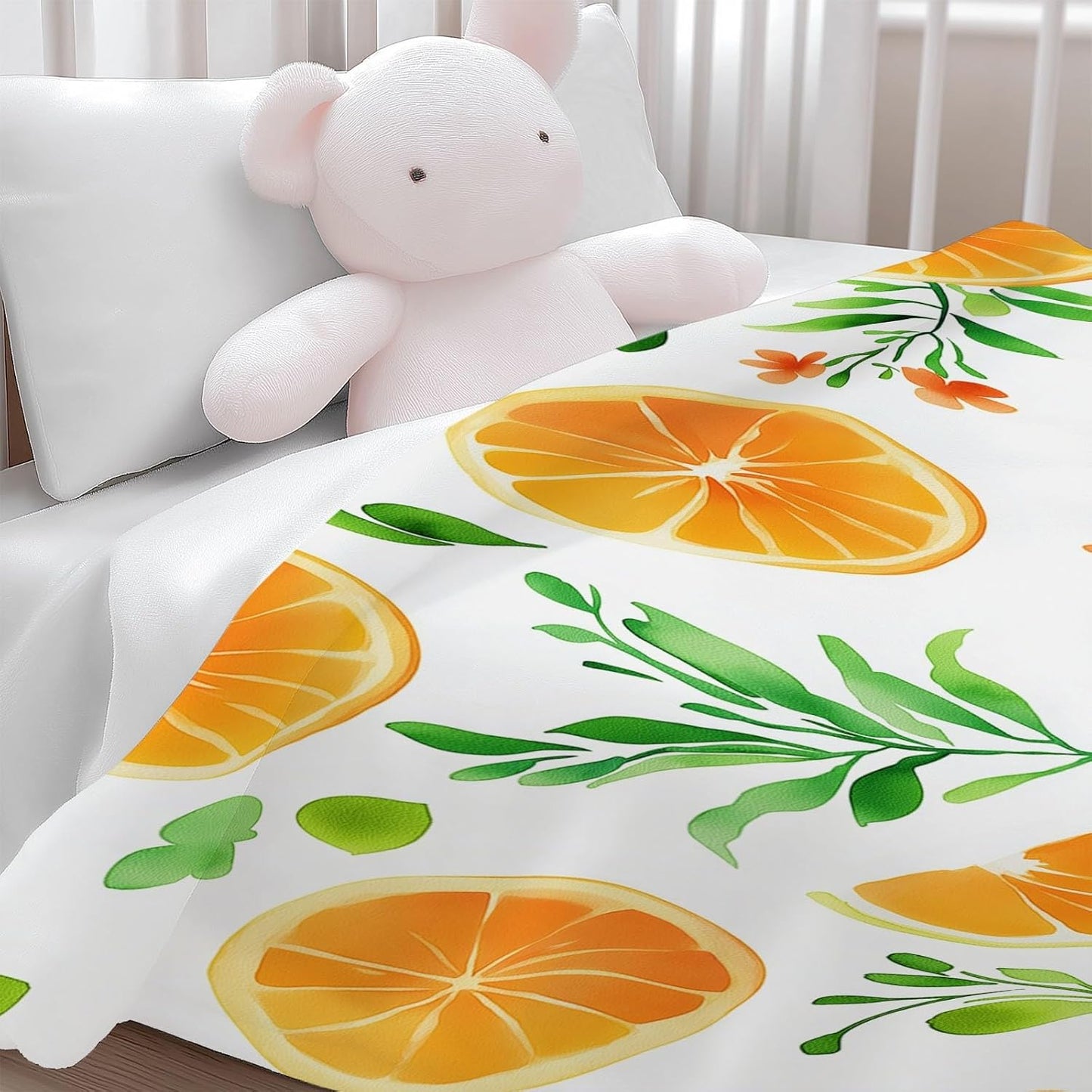 Plant-Based Lemon Bottle Super Soft Fluffy Fleece Throw Blanket Non-Shedding, Cozy Blanket for Couch, Sofa or Bed – Ideal for Adults & Kids Room Décor Gift, Yellow-Green, 87" x 94"