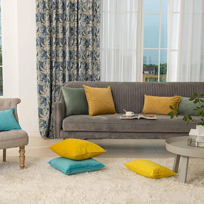 JUSPURBET 18x18 Pillow Covers Set of 2 Decorative Throw Pillow Covers Case for Couch Sofa Bed Soft Velvet Cushion Covers with Hidden Zipper for Home Decor Living Room,Lemon