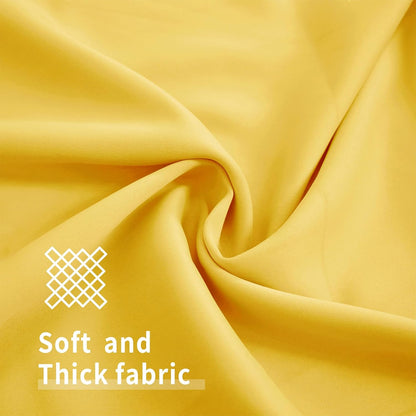 Yellow Small Tiers Kitchen Short Small Mini Window Curtains Valance 18 inches Length Blackout Home Decor Blackout Basement rv Camper Living Room/Bedroom 52W by 18L 1 Piece Rod Pocket