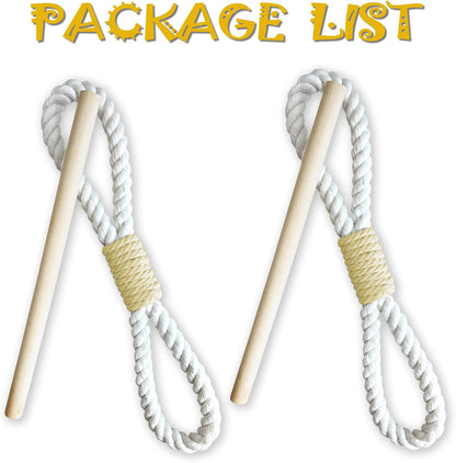 Curtain Tiebacks Rustic Holdbacks for Drapes, Farmhouse Tie Backs for Curtains, Cotton Rope with Wood Club, Natural Boho Decor Shabby Chic Drapery Holder, Pack-2, Yellow