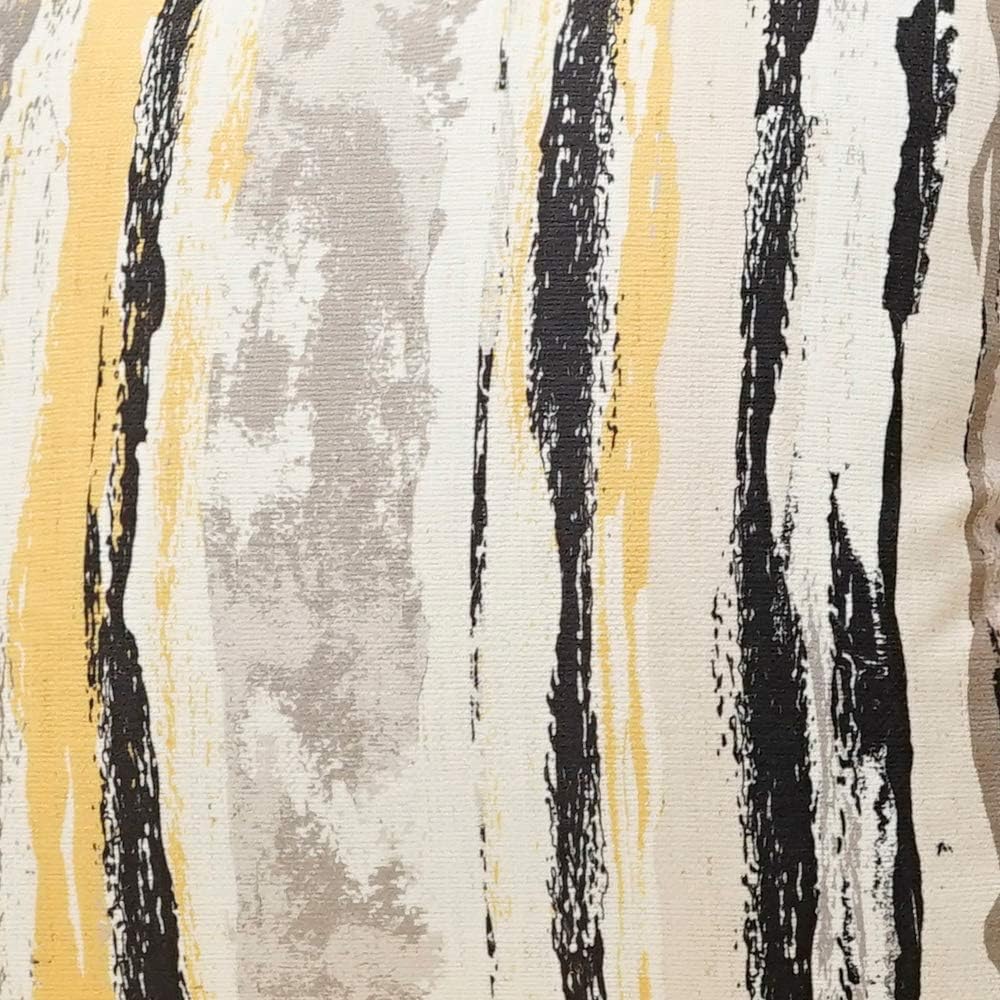 Avigers Square Cushion Covers High Precision Jacquard Modern Yellow White Black Gray Striped Patchwork Throw Pillow Case Shell for Couch Sofa Home Decoration 18 X 18 Inches