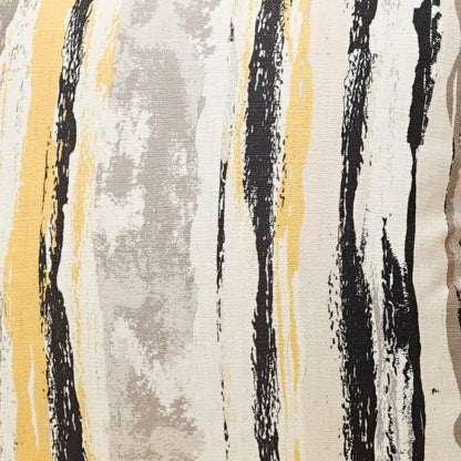 Avigers Square Cushion Covers High Precision Jacquard Modern Yellow White Black Gray Striped Patchwork Throw Pillow Case Shell for Couch Sofa Home Decoration 18 X 18 Inches