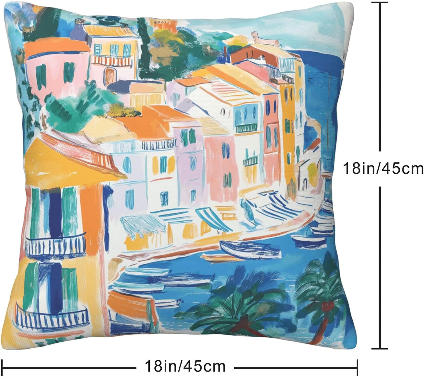 Italian Lemon Throw Pillow Covers Set of 4 Decorative Soft Double Sided Print Pillow Case Farmhouse Home Decor for Living Room Sofa Couch 18x18