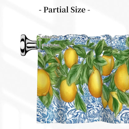 Lemon Valance Curtain Short Window Valance for Kitchen Bathroom Bedroom Living Room Holiday Home Decor 54''X18''