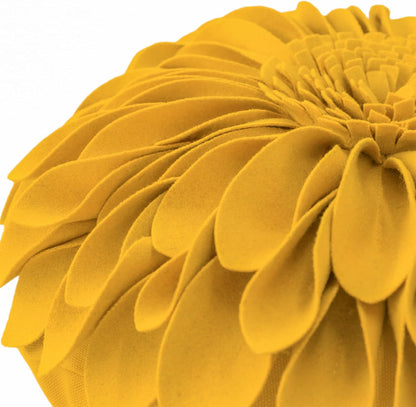 JWH 3D Sunflower Throw Pillow Cover, Gold Yellow, 12 Inch | Decorative Accent Case, Round Cushion, Small Floral Pillowcase, Home Bed Living Room Couch Car Pops
