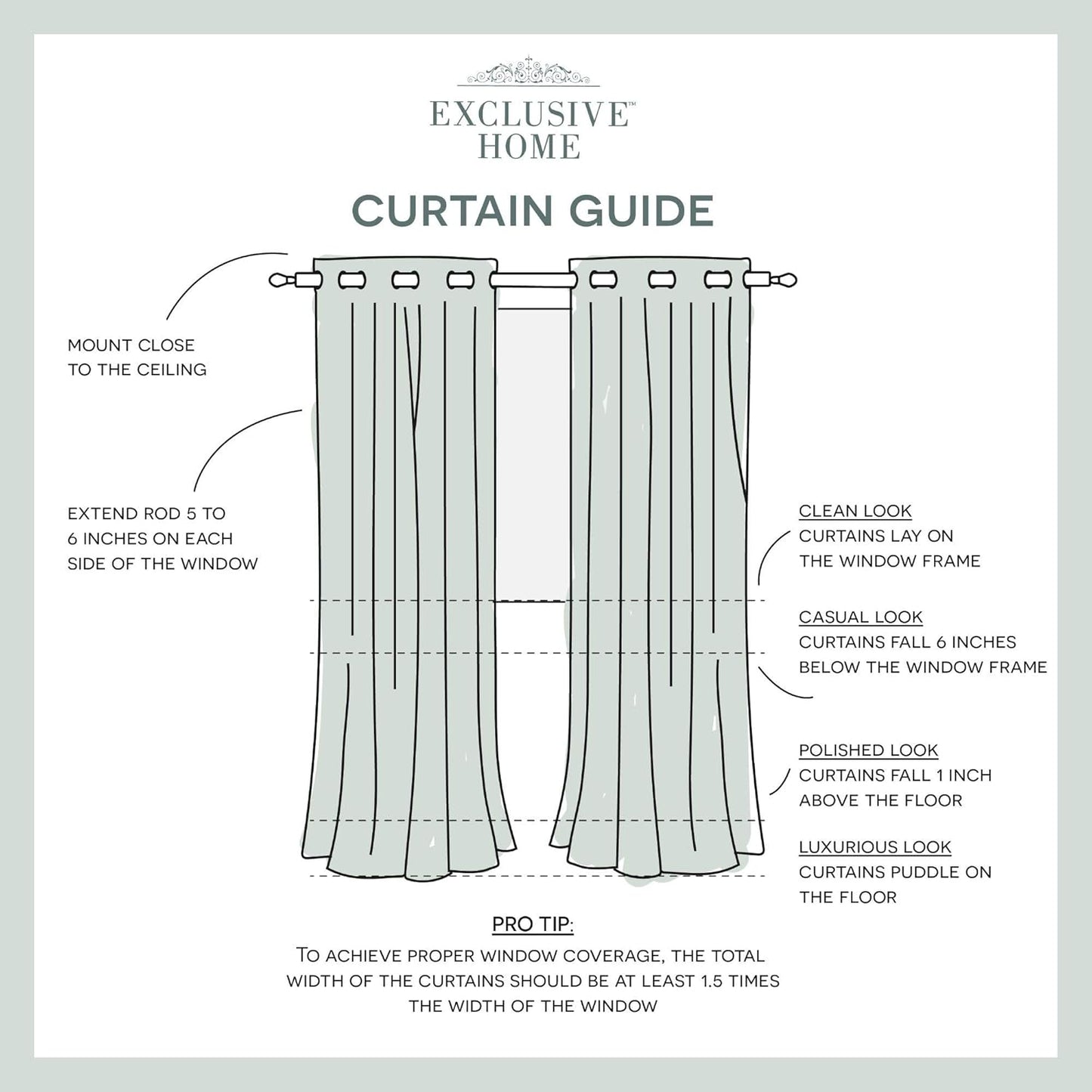 EXCLUSIVE HOME Sateen Twill Woven Room Darkening Blackout Grommet Top Curtain Panel Pair, 52"x84", Sundress Yellow