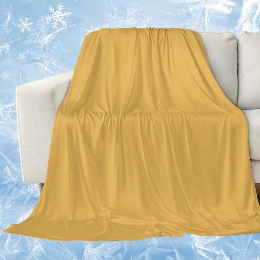 Cooling Blanket for Hot Sleepers, Yellow Lightweight Breathable Summer Blanket, Minimalist Modern Solid Color Yellow Double-Side Cool Throw Blankets for Sleeping Travel, 30"x40"