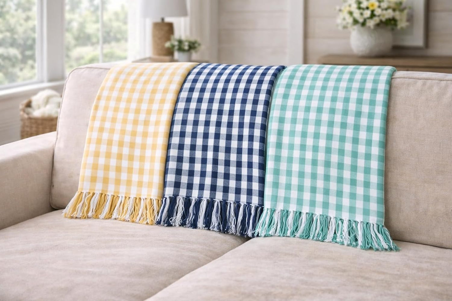 C&F Home Ashford Yellow Cornsilk 100% Cotton Accent Throw Blanket 50" x 60"