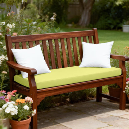 Patio Bench Cushion Covers for Outdoor Furniture 59 x 18 x 3 inch Water Resistant Loveseat Cushion Slipcover Replacement for Swing Porch Garden, Cover Only, Lemon Yellow