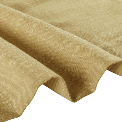TWOPAGES Linen Cotton Double Layer Curtain 96 Inches Long Light Filtering Pinch Pleated Drape for Living Room Bedroom Soft Curtain for Traverse Rod, 26Wx96L Inches, Mustard Yellow, 1 Panel