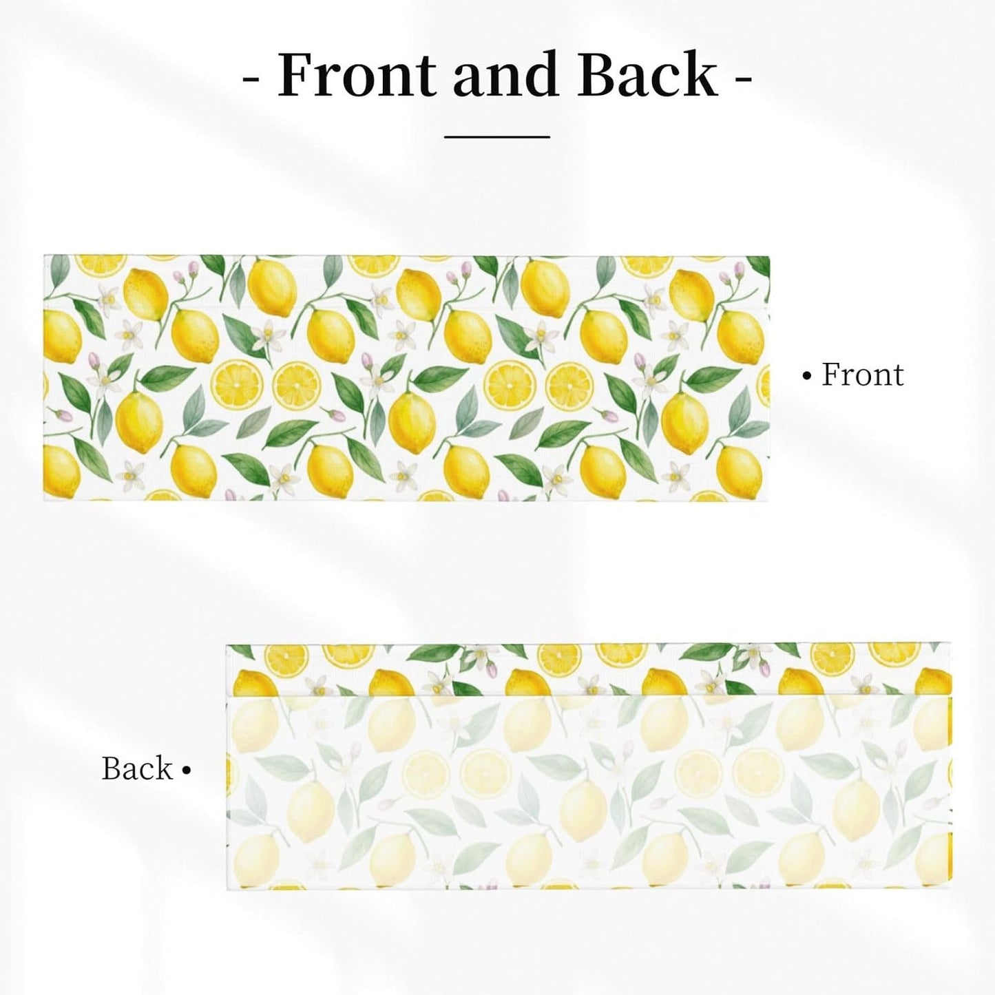 2 Pack Lemon Valances for Windows, Rod Pocket Valance for Windows Kitchen Living Room Decoration, Kitchen Curtains 54 x 18in