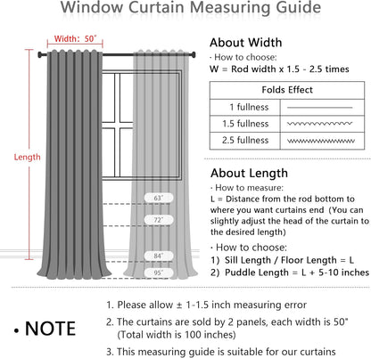 MEETSKY Yellow Blackout Curtains 84 inch Long - Printed Farmhouse Bohemian 95% Room Darkening Thermal Insulated Drapes for Bedroom Living Room, Back Tab, 50" Wide Each Panel, 2 Panels