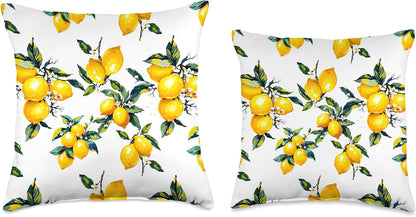 Summer lemon citrus art Throw Pillow