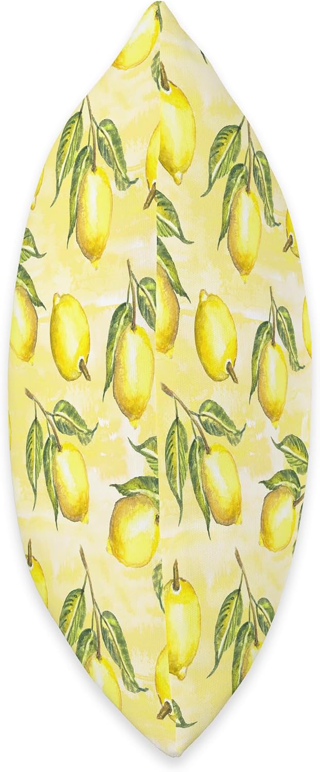 Watercolor Lemon Citrus Fruit Butter Yellow European Summer Throw Pillow
