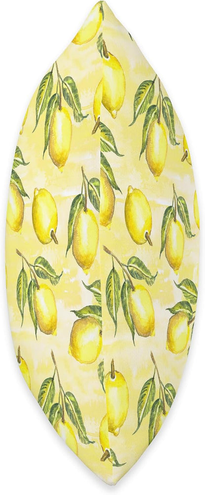 Watercolor Lemon Citrus Fruit Butter Yellow European Summer Throw Pillow
