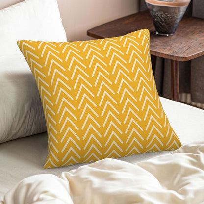 Modern Pillow Covers Yellow Cream Stripes Herringbone Print Decorative Throw Pillows Covers 20x20 Inch Set of 2 Boho Bohemian Pillowcase Farmhouse Cushion Cover for Couch Sofa Bedroom