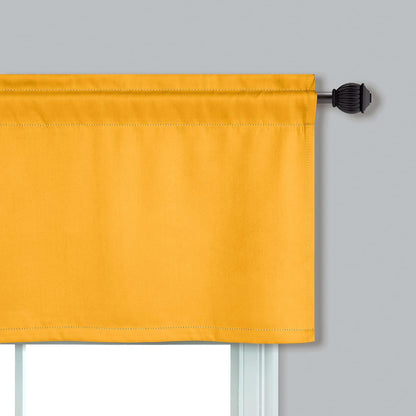 Mrs.Naturall Yellow Valances for Windows Rod Pocket Mustard Curtains for Kitchen Bathroom Living Room 36x16 Inches Long