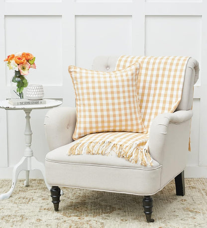 C&F Home Ashford Yellow Cornsilk 100% Cotton Accent Throw Blanket 50" x 60"