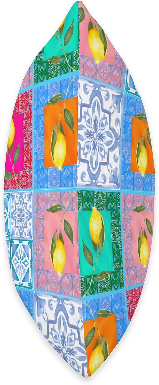 Vibrant,colorful,Mediterranean art,summer,lemon,citrus Throw Pillow