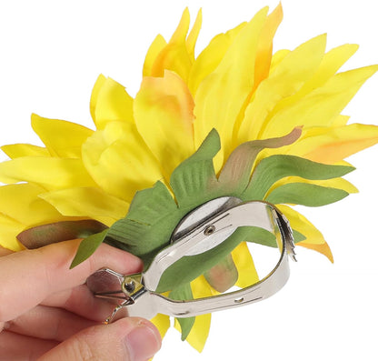 VOSAREA 2pcs Sunflower Curtain Tieback Clips Yellow Curtain Tiebacks Decorative Tie Back Window Drape Holdbacks for Home Decor