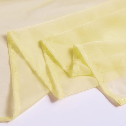 Yellow Cream Sheer Bed Canopy Scarf 216 Inch Long, Bed Canopy for Girls Adult, Decorative Scarfs Curtain Drapes for Wedding/Anniversary, Window Valance Curtain Wide 52, Queen