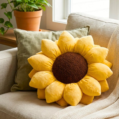 Green Philosophy Co. Sunflower™ Pillow - Golden Yellow - 20x20 Inches