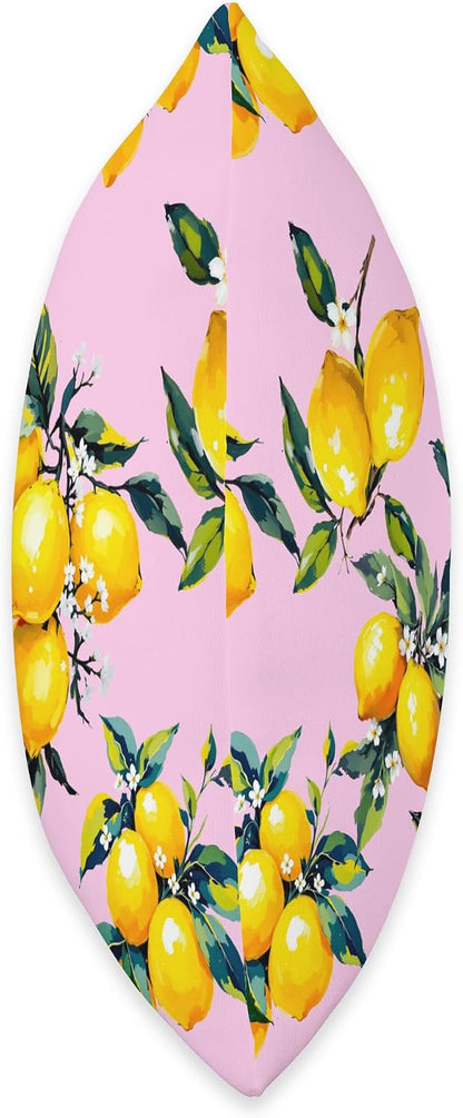 Lemon citrus summer Mediterranean art Throw Pillow