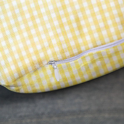 Emvency Throw Pillow Cover Accent Yellow Gingham Spring White Livingroom Decorative Pillow Case Home Decor Square 18 x 18 Inch Pillowcase