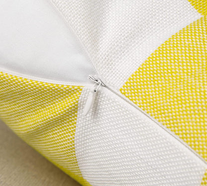 Phantoscope Pack of 2 Gingham Buffalo Check Plaid Throw Decorative Pillow Cover Outdoor Indoor Throw Pillows Farmhouse Square Pillow Cases for Home Decor Yellow,12 x 20 Inches