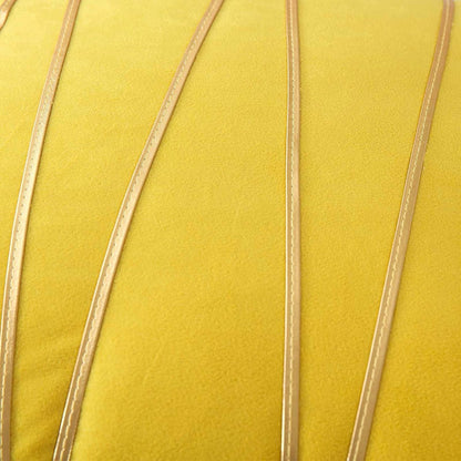 WACOMECO Soft Throw Pillow Covers - Pack of 2 Velvet Decorative Cushion Covers Cases for Sofa Bedroom Livingroom Car, 18" x 18", Yellow and Gold