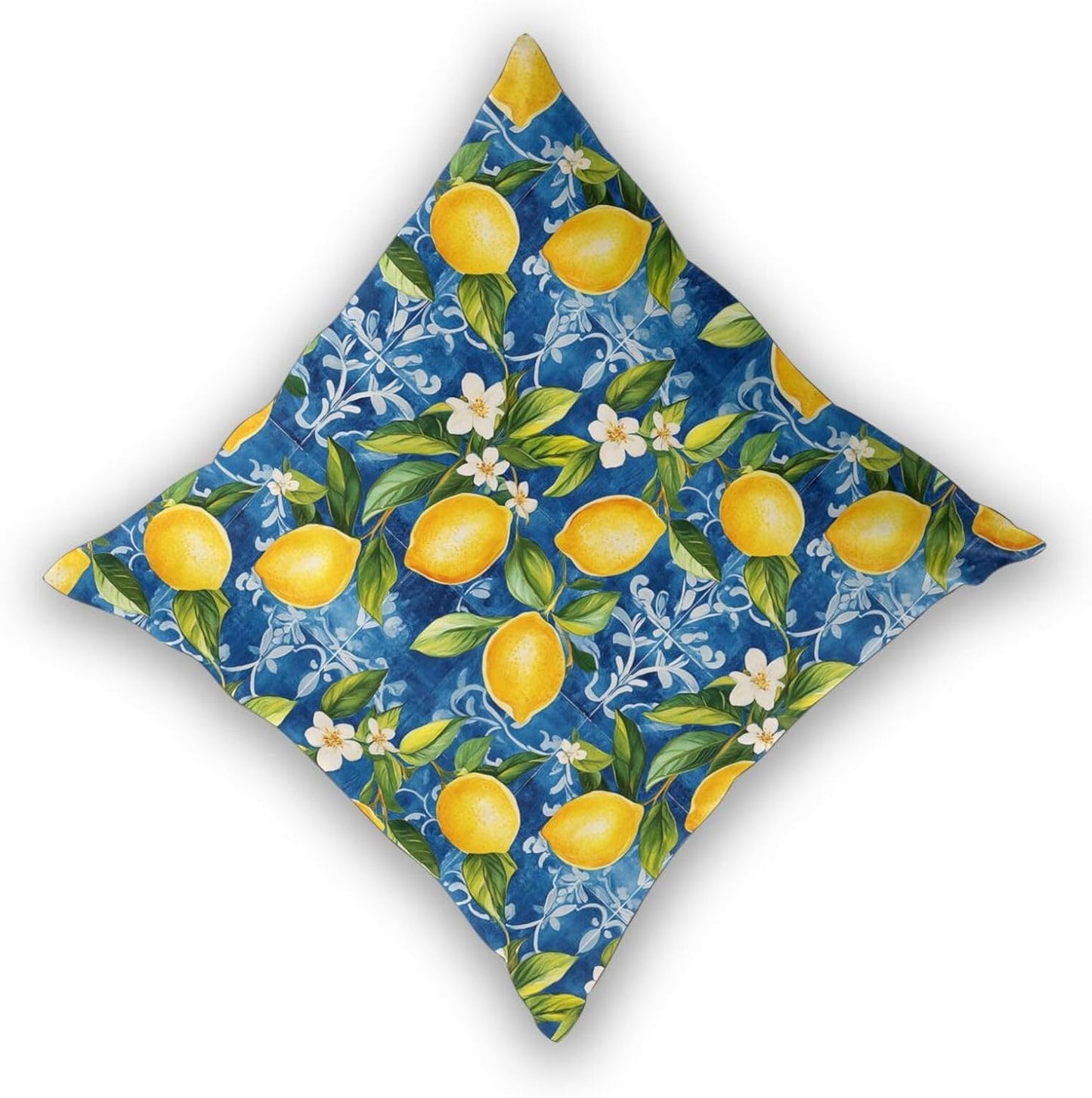 Yellow Lemons Pattern 2 Pack Throw Pillow Covers Sofa Cushions Covers Living Room Bedroom Bed Covers Car Lumbar Covers 18x18 Inches