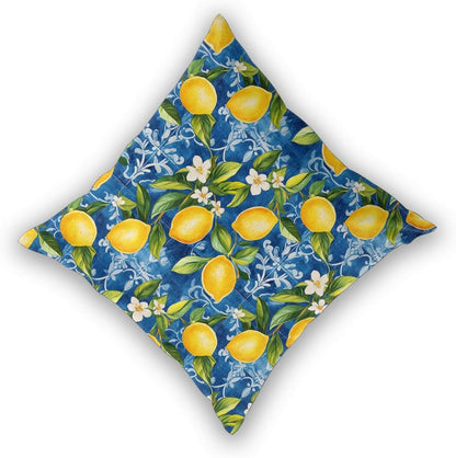 Yellow Lemons Pattern 2 Pack Throw Pillow Covers Sofa Cushions Covers Living Room Bedroom Bed Covers Car Lumbar Covers 18x18 Inches