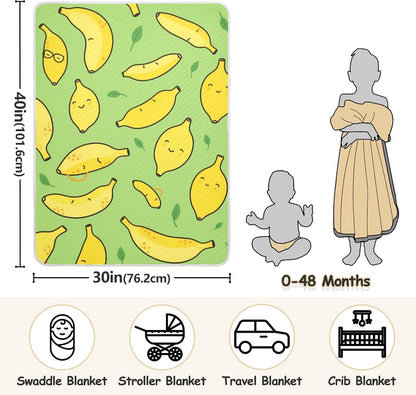 Yellow Lemons Baby Blanket Bed Crib Stroller Cover Blanket Wrap Soft Swaddling Blanket