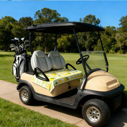 Peacoblue Golf Cart Seat Covers Towel Lemon 100% Microfiber 51"x31" Golf Cart Seat Blanket Cushions Universal Fit for Club Car EZGO Yamaha Precedent 2-Seat Golf Carts