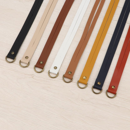 Leather Curtain Tiebacks Vintage Curtain Tie Backs Leather Curtain Rod Holder Curtain Buckle for Home Living Room Bedroom 2 Pcs (Earthy Yellow)