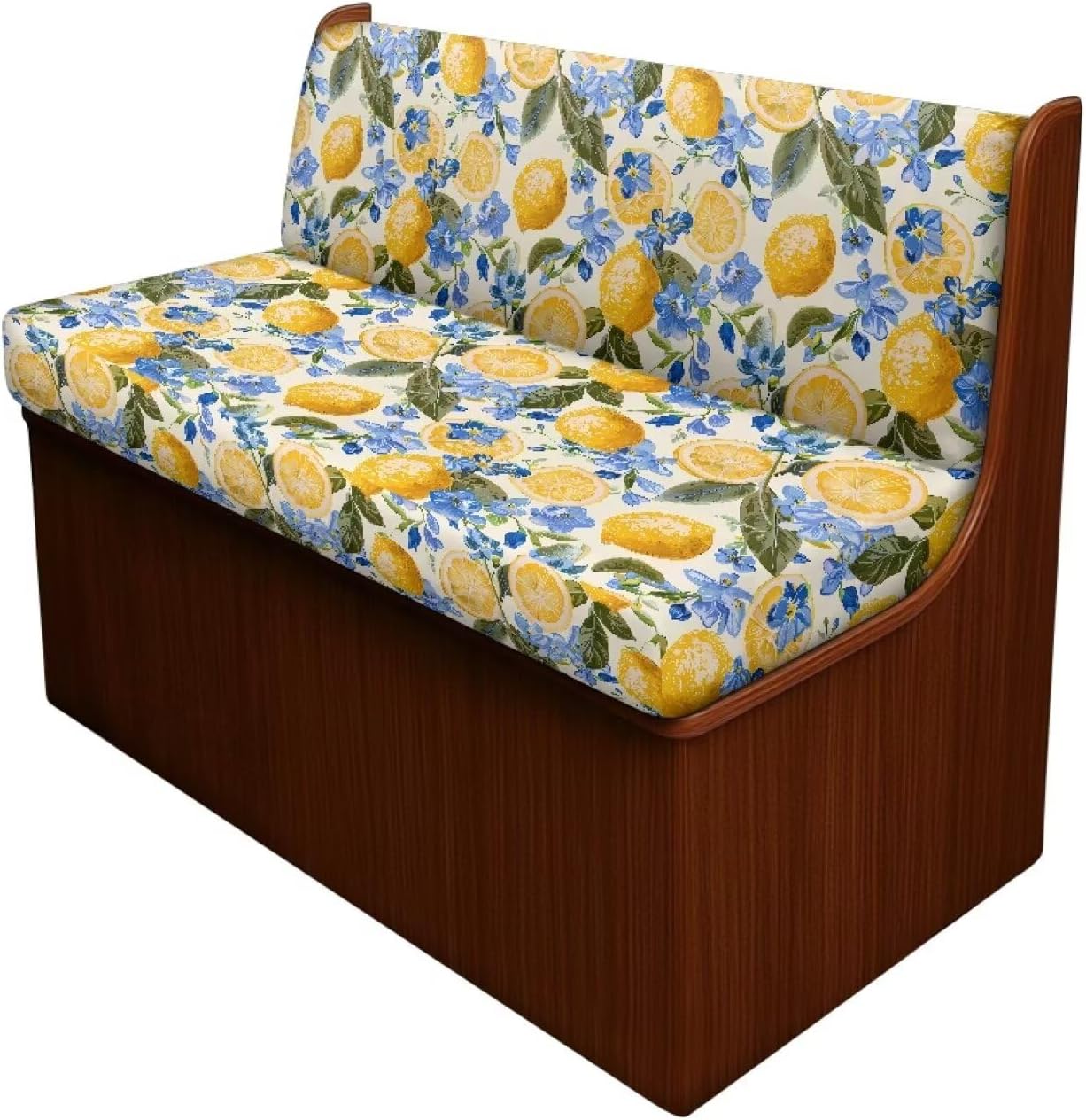 Lemon RV Dinette Cushion Covers, Replacement Camper Cushions Cover, Stretchable Fruit Print RV Dinette Seat Covers, Cushion Slipcovers Yellow