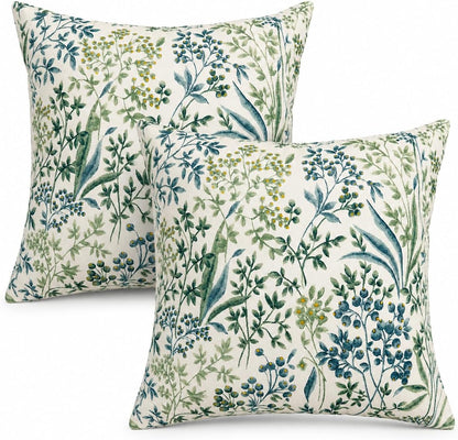 Outdoor Pillows 18×18 Inch | Pack of 2 Waterproof Decorative Throw Pillows with Inserts, Square Pillows for Bed, Couch, Sofa and Patio Furniture