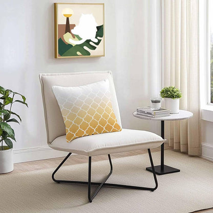 Outdoor Pillow Covers Waterproof Pillow Cases Protector Yellow Gradient Moroccan Pattern Pillowcase Pack of 2 White Stripes Buffalo Check Throw Cushion Case for Pation Furniture,Couch,Sofa,16X16IN