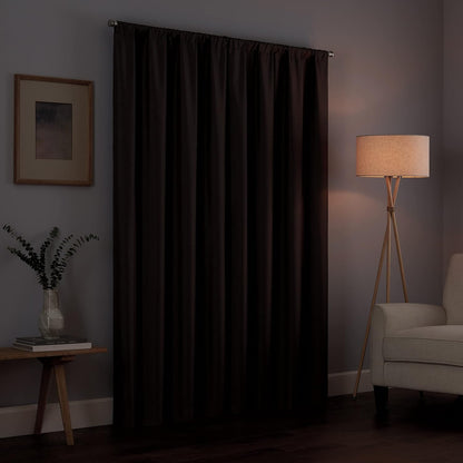 ECLIPSE Kendall Modern Blackout Thermal Rod Pocket Window Curtain for Bedroom or Living Room (1 Panel), 42 in x 84 in, Lemon