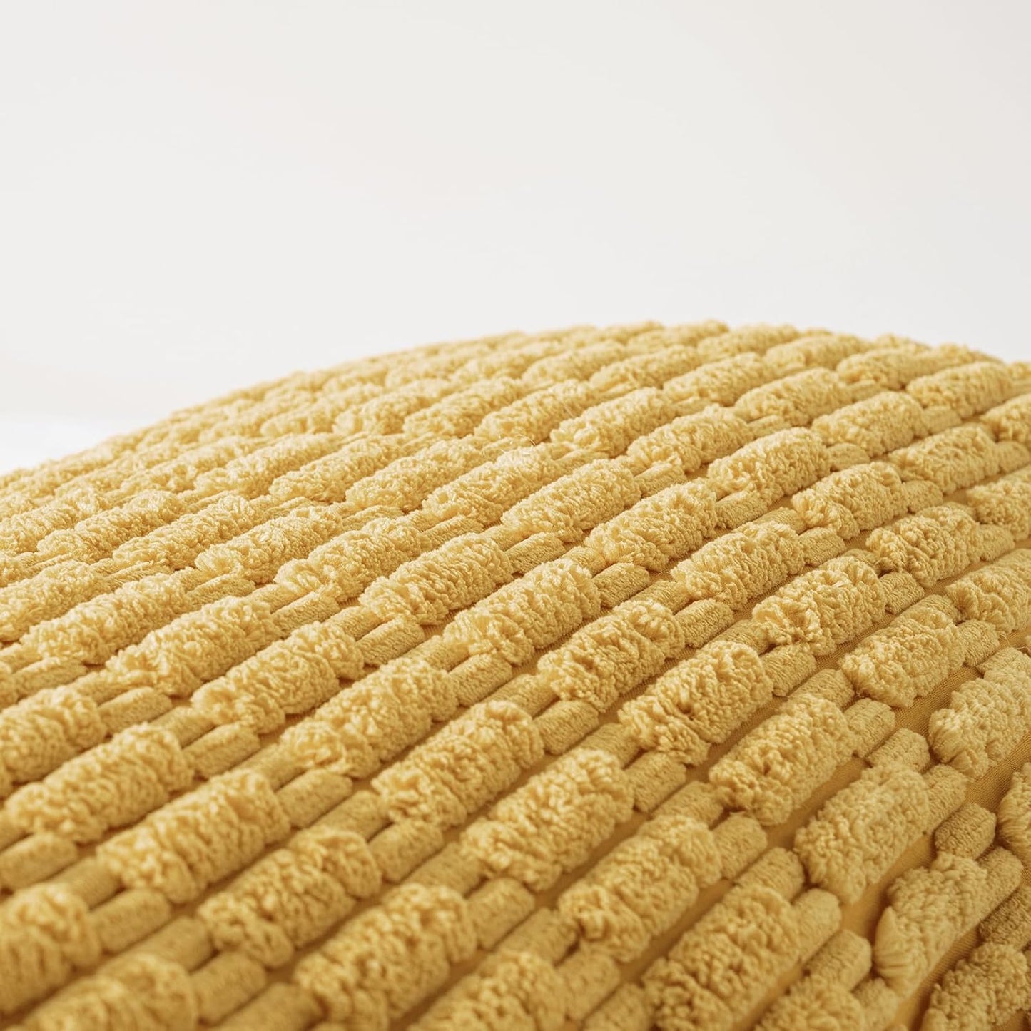 Fancy Homi Decorative Throw Pillow Covers for Bed Couch Bedroom Bench, Soft Corduroy Solid Pillow Case, Rustic Farmhouse Boho Room Decor,36" x 14" (Pack of 1),Mustard Yellow