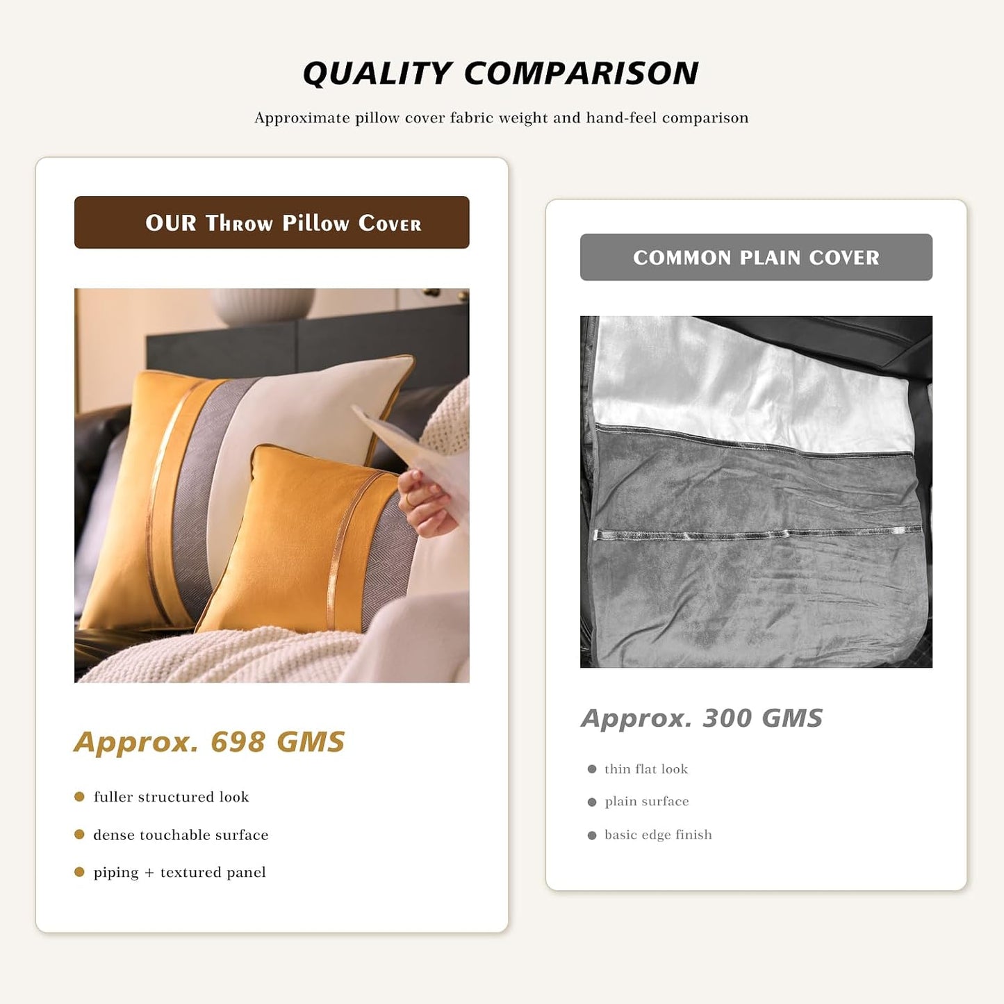 Avigers 12 x 20 Inches Yellow White Gold Leather Striped Patchwork Velvet Cushion Case Luxury Modern Throw Pillow Cover Decorative Pillow for Couch Living Room Bedroom Car