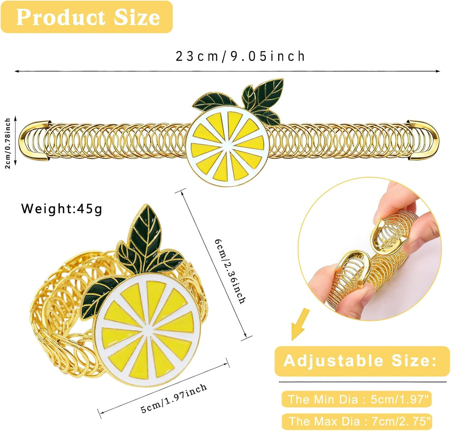 Lemon Curtain Tiebacks 2 Pack Yellow Fruit Spring Curtain Holdbacks No Drill Curtain Ties & Auto-Closing,Boho Curtain Tie Backs for Office & Farmhouse Kitchen Living Room Bedroom Decor