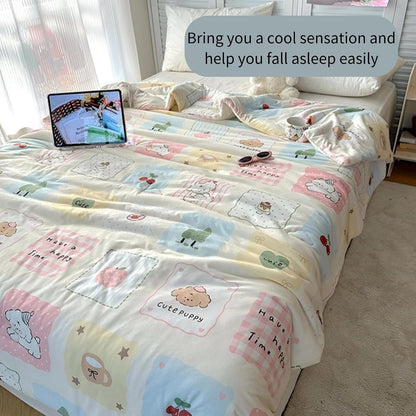 Cooling Blankets for Hot Sleepers,Lightweight Breathable Soft Throws. (Yellow02,Full(78''×91''))