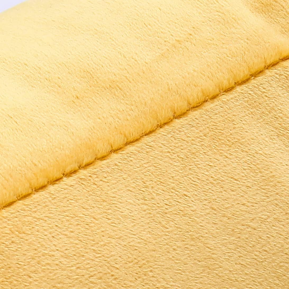 NiNi ALL Decorative Throw Pillow Covers Velvet Soft for Couch Sofa Bedroom Living Room Outdoor Pack of 2 18x18 Inch Yellow