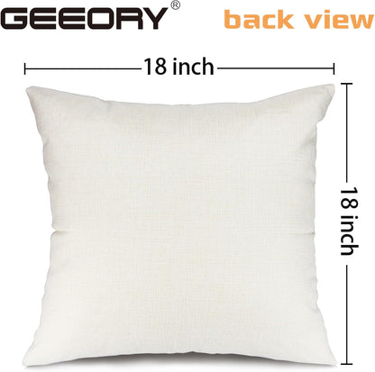 GEEORY Summer Lemon Pillow Covers Set of 2, 18x18 Inch - Hello Sunshine Bee Farmhouse Decor Spring Summer Pillow Case for Sofa and Living Room