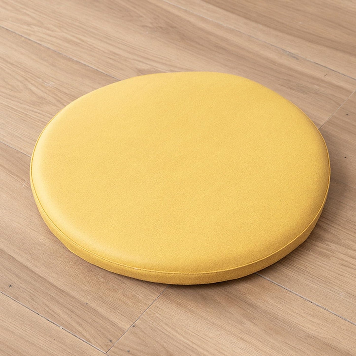 Waterproof Seat Cushions for Kitchen Chairs，Memory Foam Seat Cushion Round Stool Cushion Chair Pad Indoor Outdoor Cushion with Invisible Zip(Lemon Yellow,30cm/12inch)
