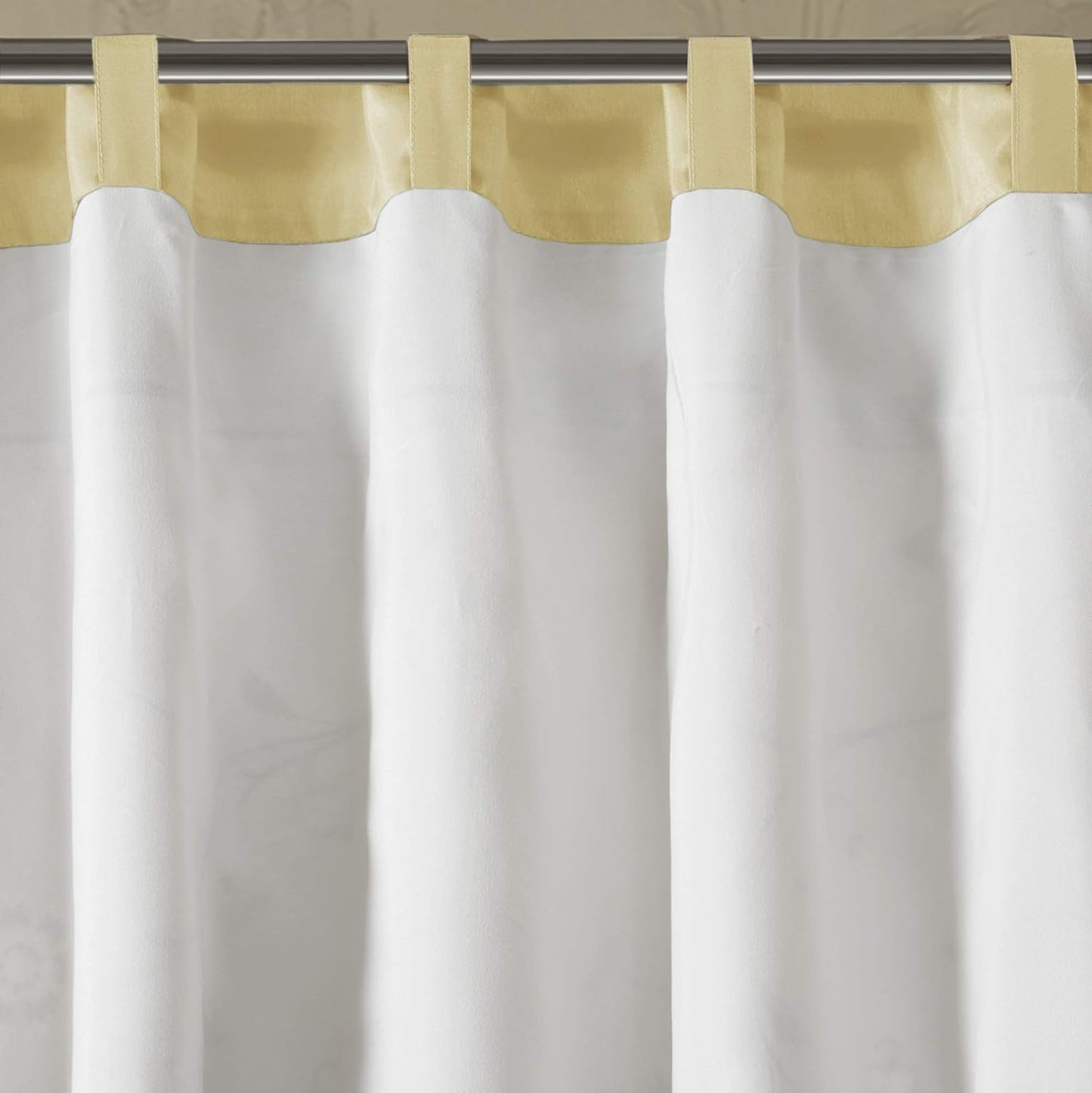 Madison Park Embroidered Light Filtering Rod Pocket Window Treatment Curtain Window Panel Drape for Bedroom Livingroom and Dorm