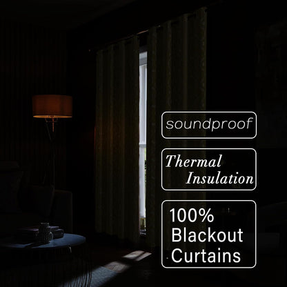 LIMON HOME Mustard Yellow Curtains & Drapes 84 Inches Long 2 Panels for Living Room 100% Blackout Magritte Printed Floral Curtains Yellow