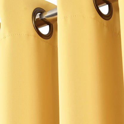 Lush Decor Insulated Grommet Blackout Window Curtain Panels, Pair, 52" W x 95" L, Yellow - Classic Modern Design - Chic Window Decor - Long Curtains For Living Room, Bedroom, Or Dining Room