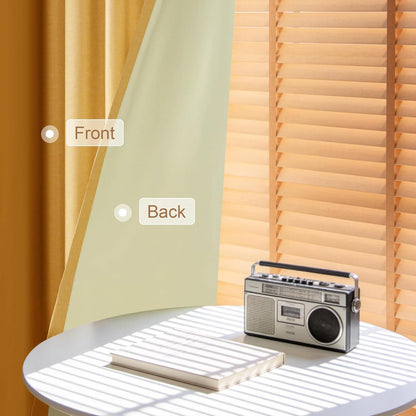 Etherealveil 100% Blackout Linen Curtains 52x96 inches-2 Panels, Mustard Yellow Rod Pocket & Back Tab Drapes Soundproof Thermal Insulated for Living Room Bedroom Patio Door 52" W x 96" L